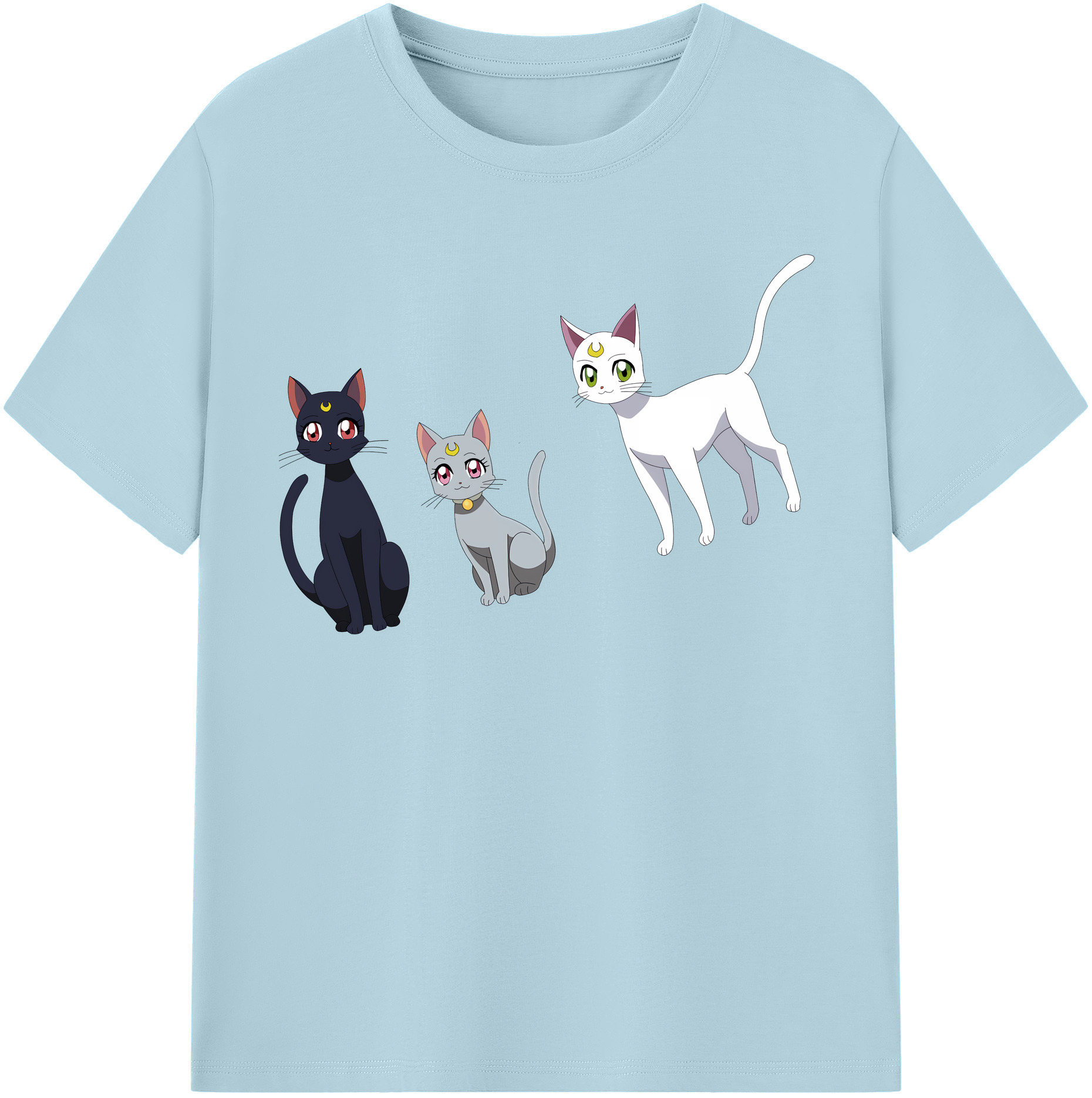 （画像用） 美少女戦士セーラームーン Sailor Moon 綿100％半袖Tシャツ（フロントプリント）